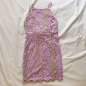 Purple Lace Bodycon Dress